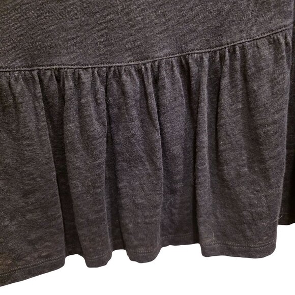 Madewell Womens Black Linen Peplum Top Size XL - Picture 7 of 11